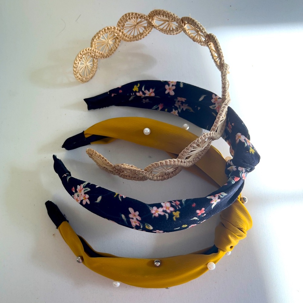THREE Fancy Headbands NWOT